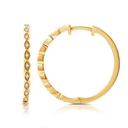 Nova Star® 1/10ctw. Lab Grown Diamond Marquise Hoop Earrings