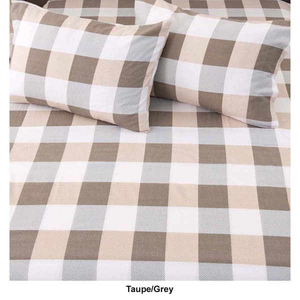 Freshfolds Premium Turkish Cotton Plaid Flannel 4pc. Sheet Set