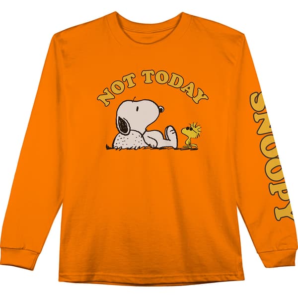Young Mens Snoopy Long Sleeve Graphic T-Shirt - image 