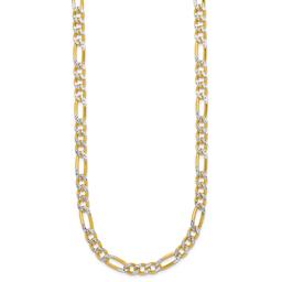 Gold Plated over Sterling Silver Figaro Chain Necklace