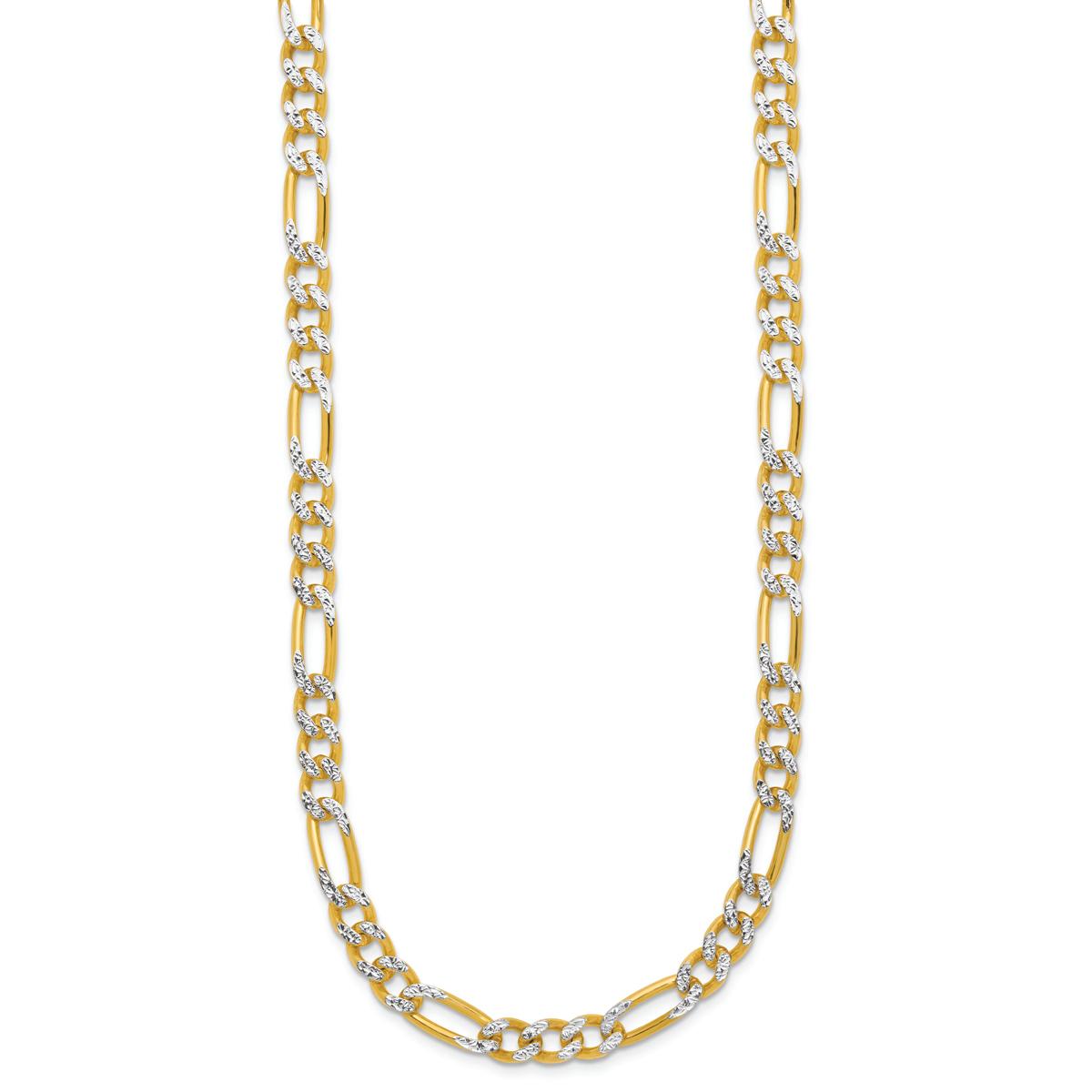 Gold Plated over Sterling Silver Figaro Chain Necklace