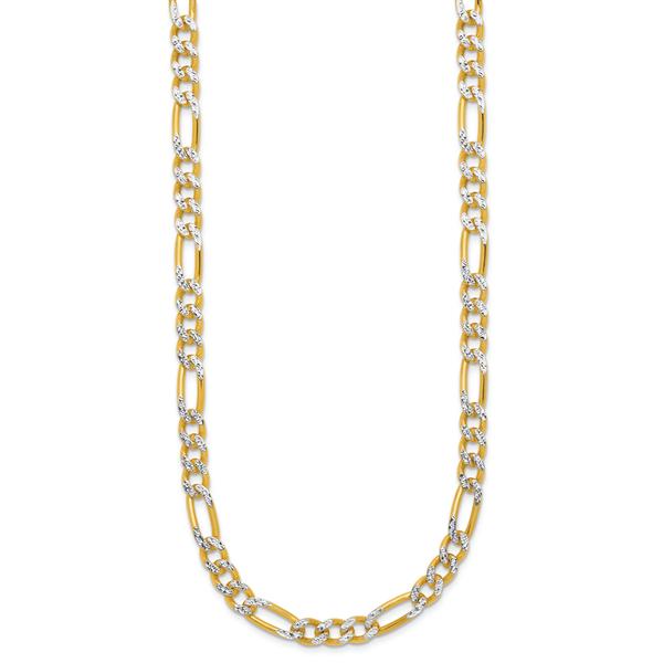 Gold Plated over Sterling Silver Figaro Chain Necklace