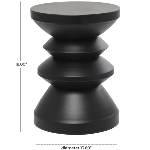 9th & Pike® Modern Black Metal Accent Table