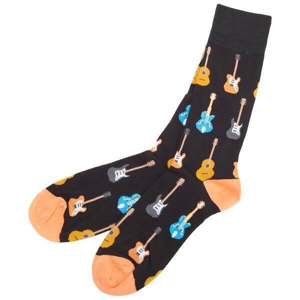 Mens Davco&#40;R&#41; Guitar Crew Socks - Black - image 