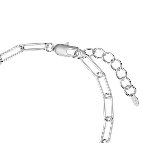 Athra Fine Silver Plated CZ K Initial Bracelet