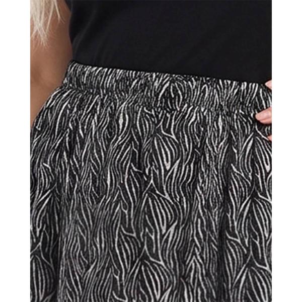 Plus Size NY Collection Pull On Abstract Zebra Hacci Midi Skirt