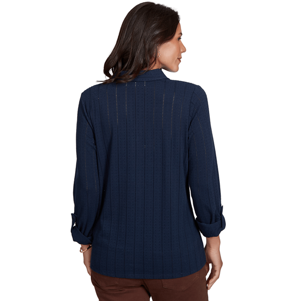 Plus Size Ruby Rd. English Countryside Cotton Dobby Solid Textur