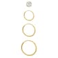 10kt. Yellow Gold Endless Hoops & Crystal Stud 4pr. Earrings Set - image 1
