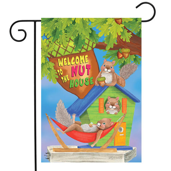 Briarwood Lane Welcome To The Nut House Garden Flag - image 