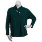 Plus Size Cure Envelope Neck Iridescent Button Ribbed Sweater - image 1