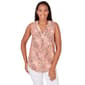 Plus Size Emaline Mycenae Abstract Sleeveless V-Neck Blouse - image 1