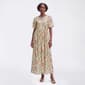 Womens Rose & Everly Puff Sleeve Pintuck Pleat Floral Maxi Dress - image 1