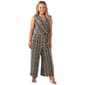 Petite Connected Apparel Sleeveless Surplus Jumpsuit-Navy/Maize - image 1