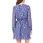 Womens MSK Long Sleeve Dots V-Neck Chiffon Tier Blouson Dress - image 2