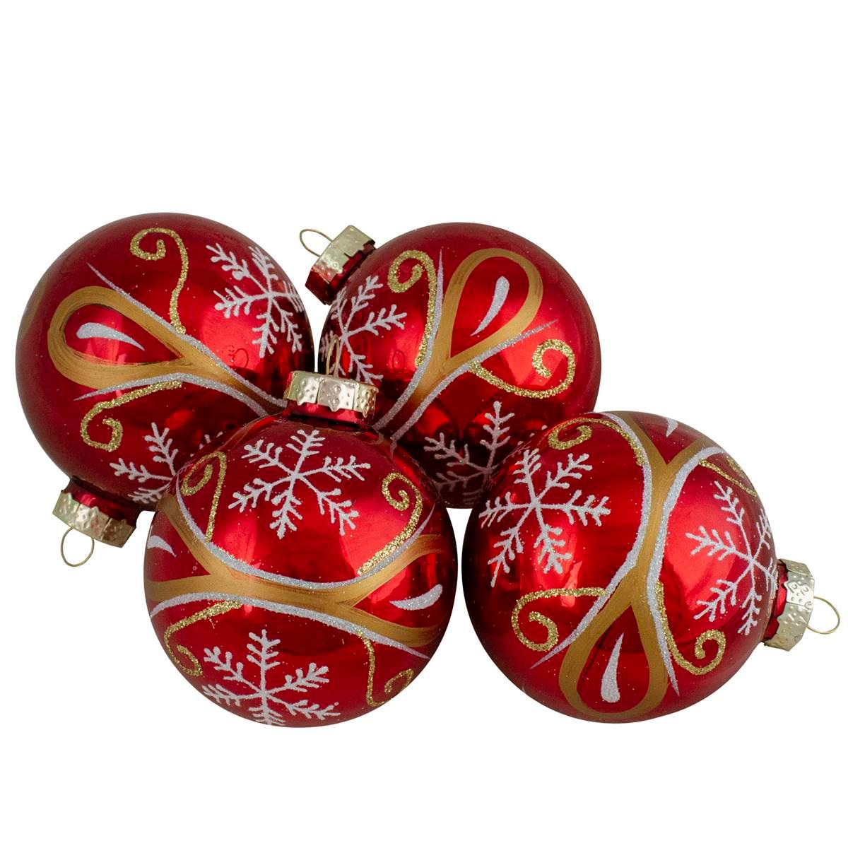 Northlight Seasonal 4ct. 67mm Christmas Ball Ornaments