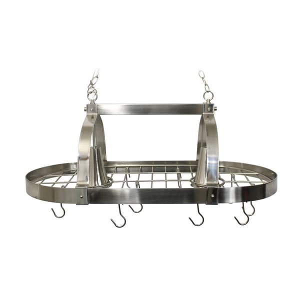 Elegant Designs 2 Bulb Kitchen Pot Rack w/Downlight - image 