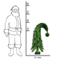 Santa''s Workshop 4ft. Green PVC Grench Tree - image 2