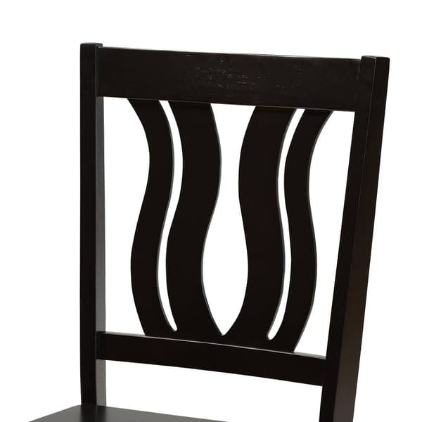 Baxton Studio Karla Dark Brown Finish Wood 5pc. Dining Set