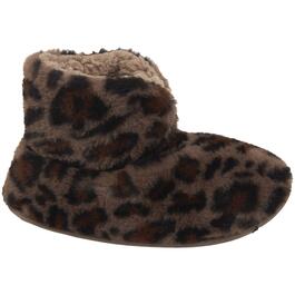 Womens Capelli New York Leopard Faux Fur Boot Slippers