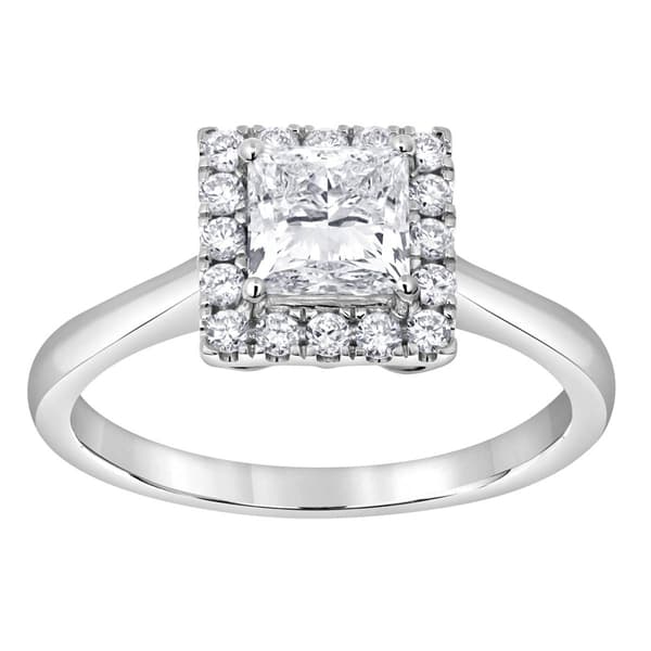Nova Star(R) White Gold & 1 1/6ctw. Lab Grown Diamond Square Ring - image 