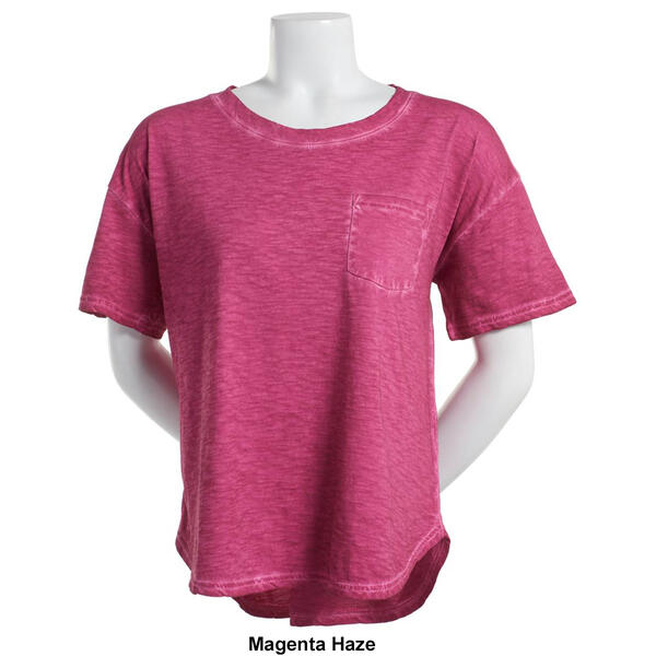 Womens Architect&#174; Cap Sleeve Pigment Dyed One Pocket Tee
