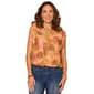 Womens Democracy Extended Shoulder Bubble Hem Print Knit Top - image 1