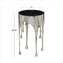 9th & Pike® Silver Contemporary Aluminum Accent Table