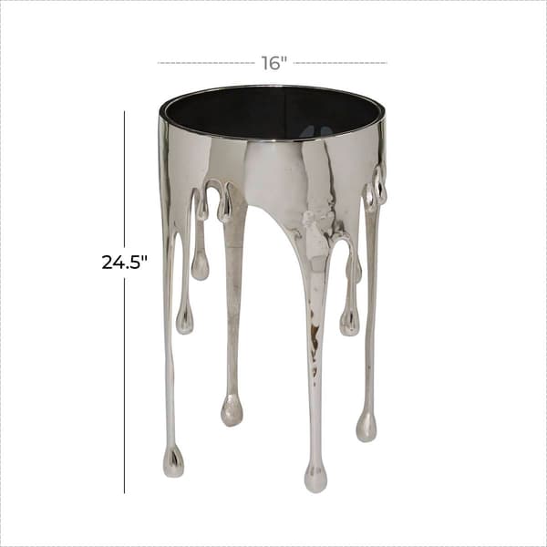 9th & Pike® Silver Contemporary Aluminum Accent Table