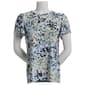 Womens Anne Klein Short Tulip Sleeve Allover Floral Tee - image 1