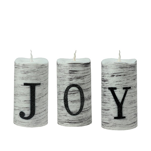 Northlight Seasonal 3pc. JOY LED Christmas Candle Set