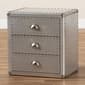 Baxton Studio Armel Industrial 3 Drawer Nightstand - image 8