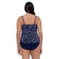 Womens TrimShaper Savanna Skin Hanky Hem Tankini Swim Top - image 2