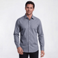 Mens Bill Blass Houndstooth Modern Fit Blue Dress Shirt - image 1