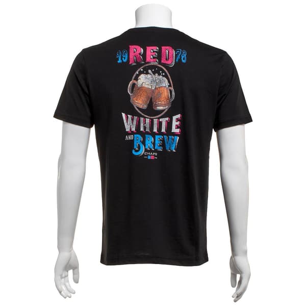 Mens Chaps Red White & Brew Short Sleeve Graphic Tee