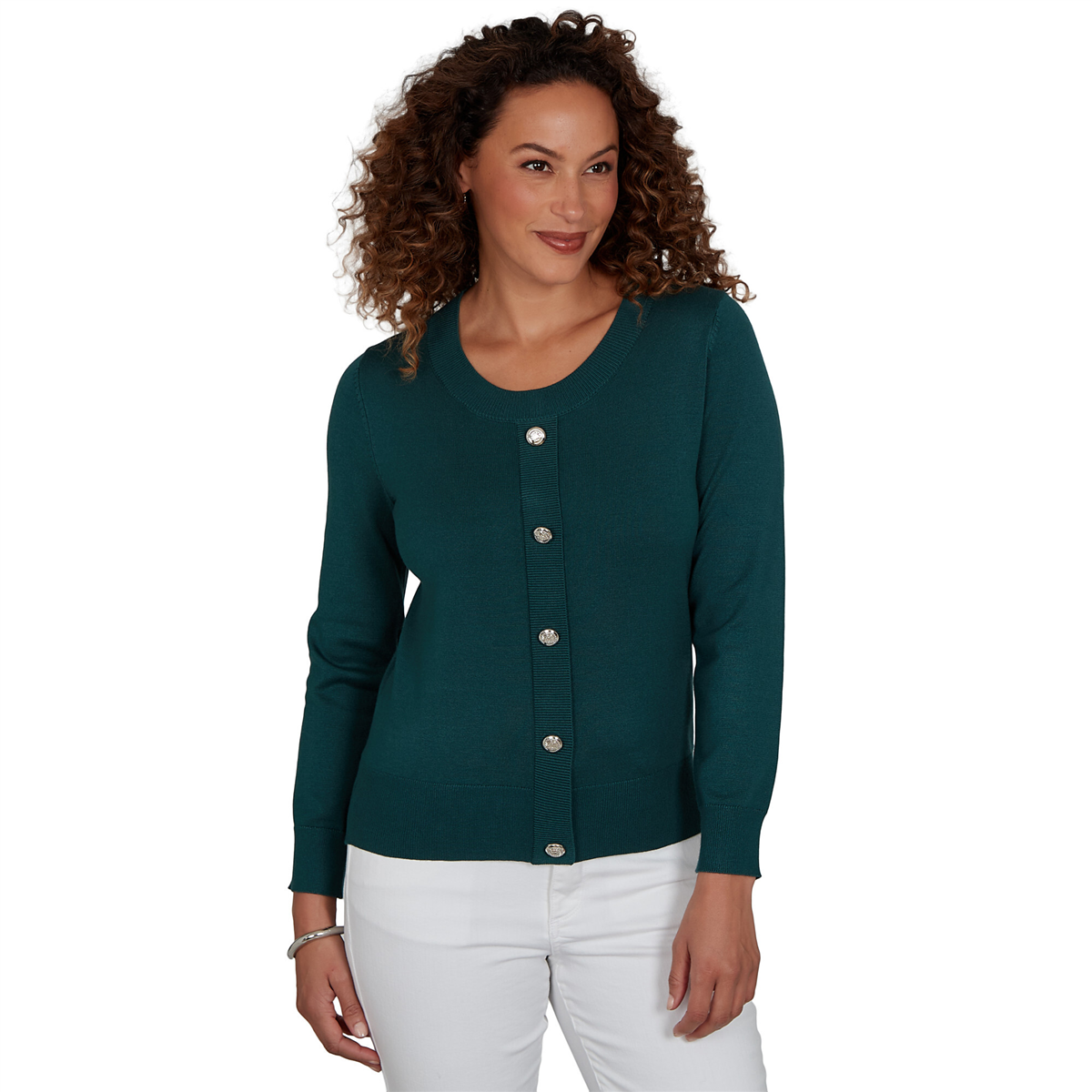 Womens Emaline Special Items Long Sleeve Button Detail Sweater