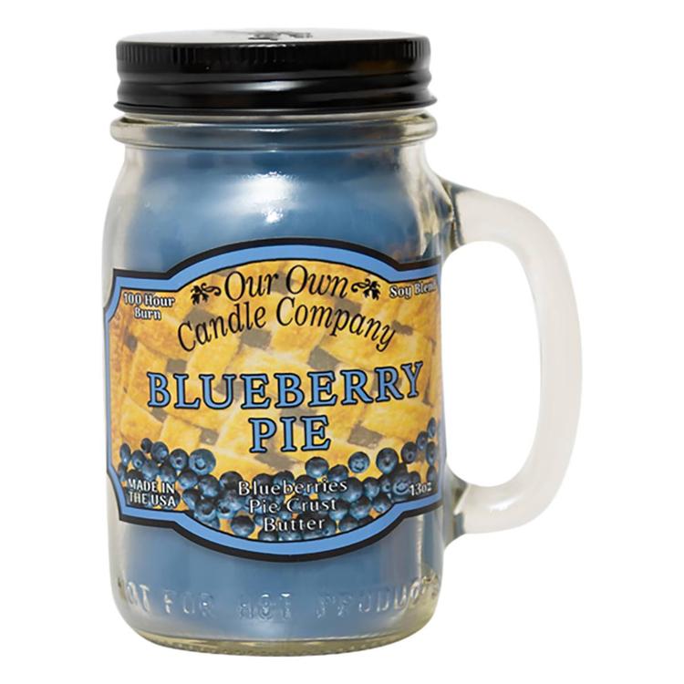 Our Own Candle Company Large Mason Blueberry Pie 13oz. Candle