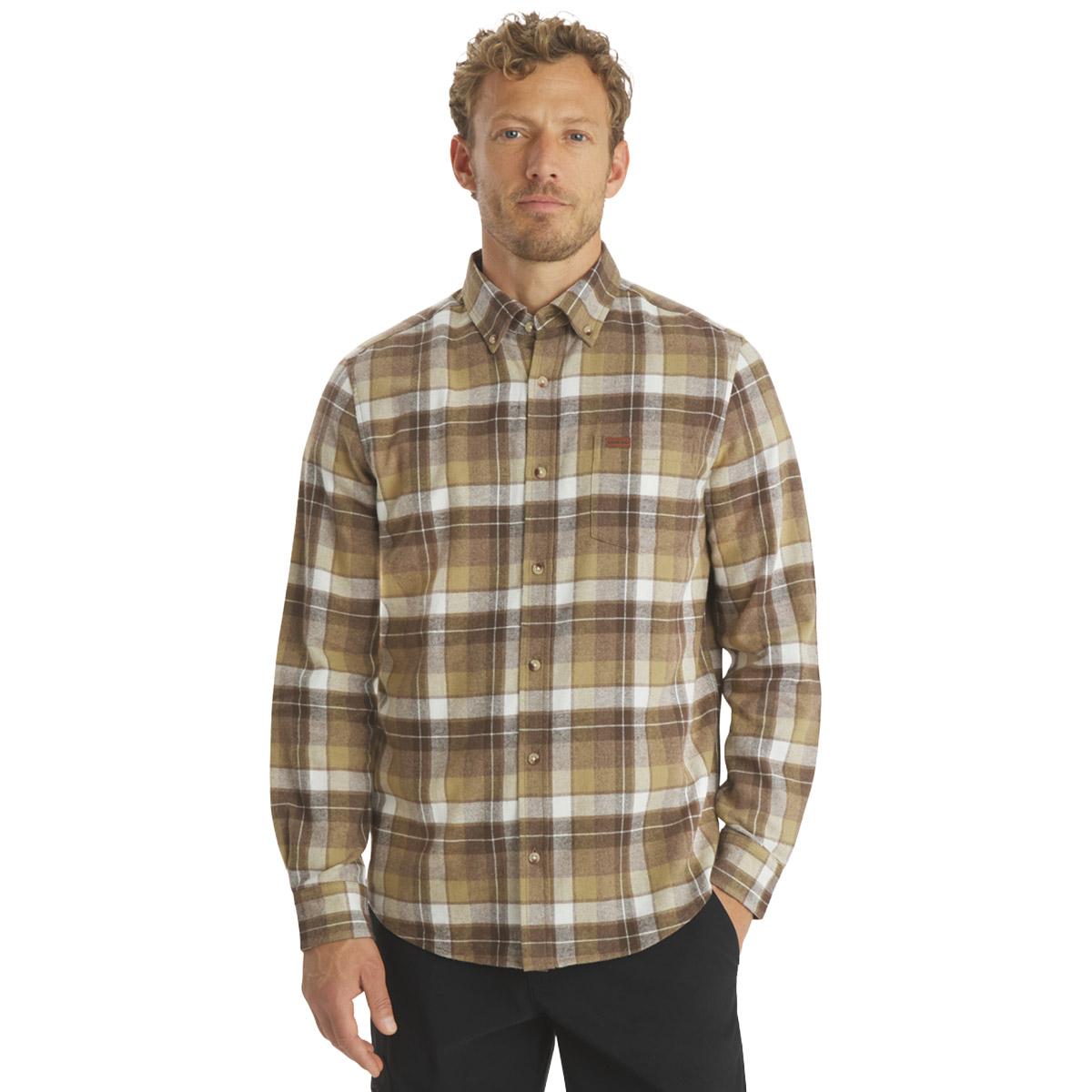 Mens Big & Tall LANDS'' END(R) Campside Flannel Shirt - Cocoa
