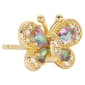 Athra 14kt. Gold Ooer Brass Mystic CZ Butterfly Stud Earrings Set - image 2
