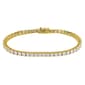 Gold Plated CZ Square Tennis Laydown Tennis Bracelet - image 1