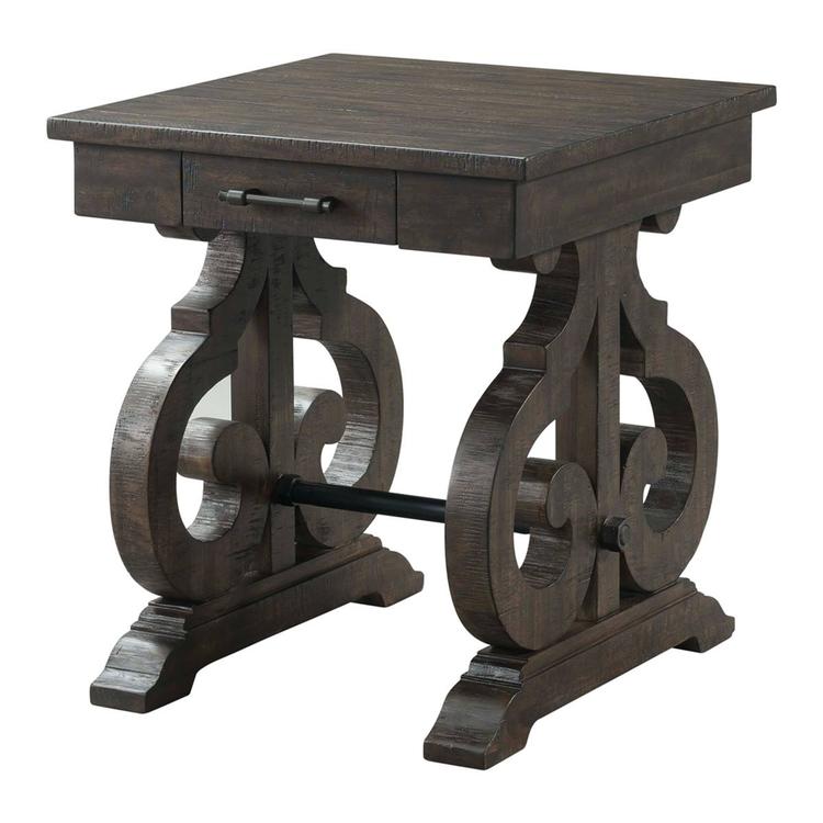 Elements Stone Square End Table