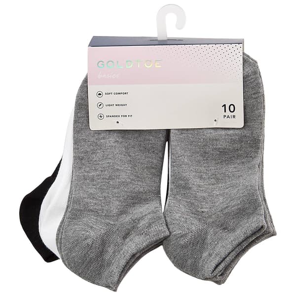 Womens Gold Toe® 10pk. Lightweight No Show Socks