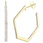 14kt. Gold over Sterling Silver Hexagon Hoop Earrings - image 1