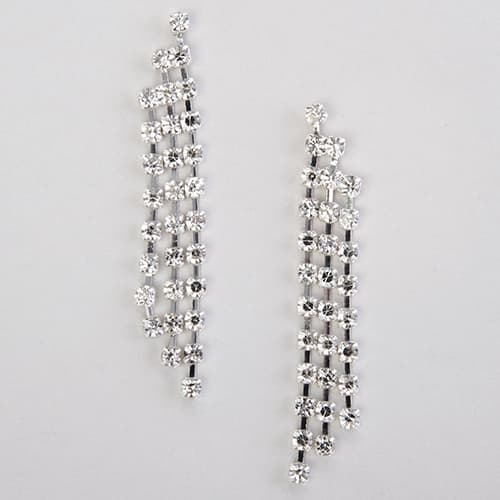 Roman Silver Waterfall Drop Earrings - image 