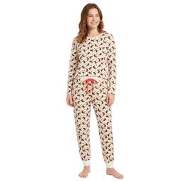 Juniors Pillow Talk Long Sleeve Porcupine Crew Neck Pajama Set