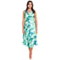 Womens Robbie Bee Sleeveless Abstract Satin Drape A-Line Dress - image 1
