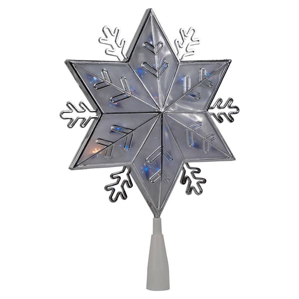Northlight Seasonal 10in. Silver 6-Point Snowflake Tree Topper