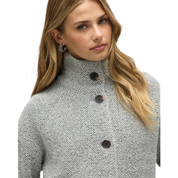 Womens NVLT Eyelash Strand Herringbone Coatigan