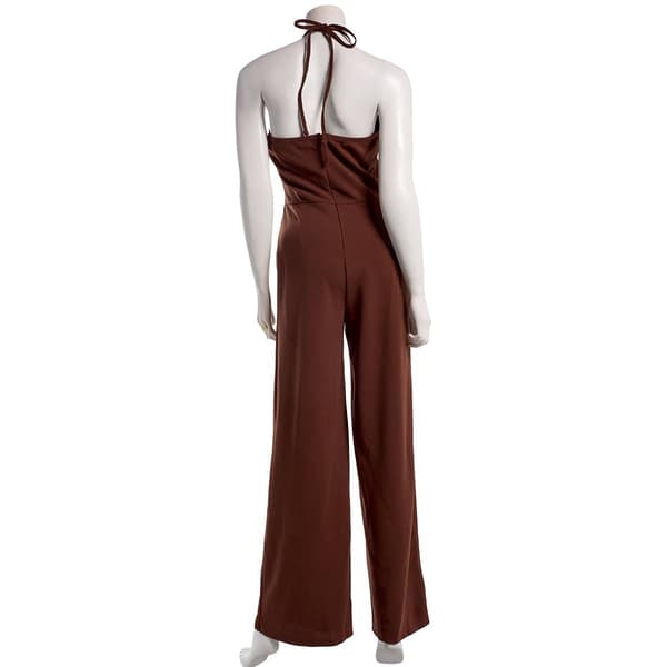 Juniors Madden Girl Knit Halter Button Front Vest Jumpsuit