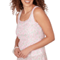 Petite Hearts of Palm Bloom Service Floral Mesh Tank Top - image 5
