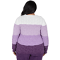 Plus Size Alfred Dunner Vail Color Block Cable Chenille Sweater - image 2